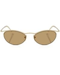 Giorgio Armani - Rope-Detailed Oval-Frame Sunglasses - Lyst