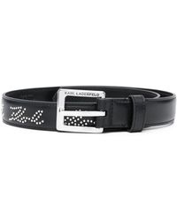 Karl Lagerfeld - K/signature Rocky Leather Belt - Lyst