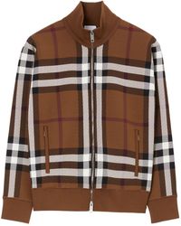 Burberry - Check Zip-up Jacket - Lyst
