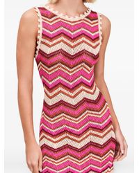Devon Windsor - Alba Chevron-Knit Scalloped-Edge Mini Dress - Lyst