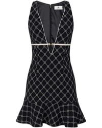 Elisabetta Franchi - Kleid mit Rauten-Print - Lyst