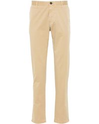 Incotex - Logo-embroidered Twill Trousers - Lyst