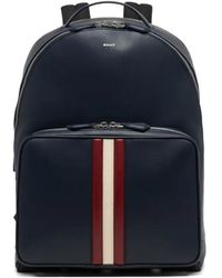Bally - Mythos Striped Leather Backpack - Lyst