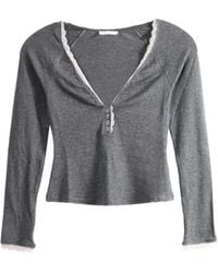 Free People - A Little Bit Layering Lace-Trim Top - Lyst