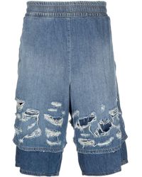 DIESEL - Jeans-Shorts in Distressed-Optik - Lyst