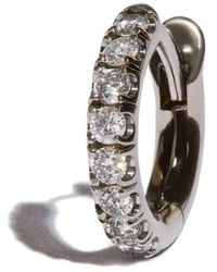 Spinelli Kilcollin - 18kt White Gold Mini Diamond Hoop Single Earring - Lyst