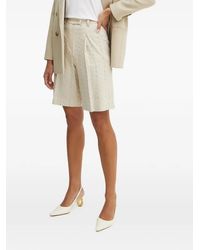 Fracomina - Striped Pleated Shorts - Lyst