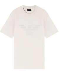 Emporio Armani - Embossed-Logo Round-Neck T-Shirt - Lyst
