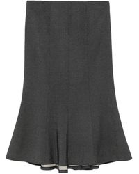 Alberta Ferretti - Zip-Fastening Midi Skirt - Lyst