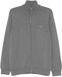 GANT - Zip-Up Cotton Cardigan - Lyst