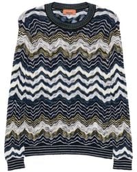 Missoni - Zig Zag Motif Wool Sweater - Lyst