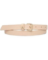 Patrizia Pepe - Fly-Plaque Pebbled-Calf Leather Belt - Lyst