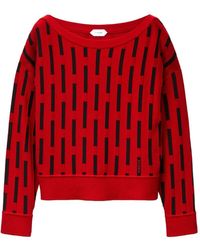 Versace - Embroidered-Logo Wool Knit Sweater - Lyst