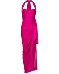 Balmain - Gedrapeerde Jersey Mini-Jurk - Lyst