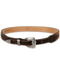 Stetson - Floral-Tooled Leather Belt - Lyst