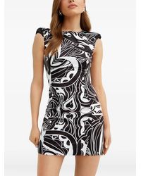 Philipp Plein - Robe Courte En Satin Duchesse - Lyst
