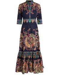 Etro - Vestido largo con motivo de cachemira - Lyst