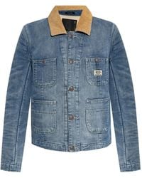 R13 - Chaqueta vaquera con cuello - Lyst