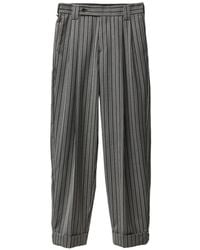 Versace - Striped Pleated Trousers - Lyst