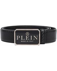 Philipp Plein - Logo-Plaque Textured Belt - Lyst