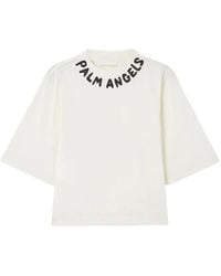 Palm Angels - Logo-Printed Crew-Neck T-Shirt - Lyst