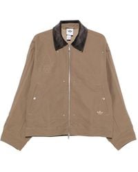 adidas - Embroidered Corduroy-Collar Jacket - Lyst