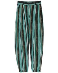Pinko - Striped Pleated Straight Trousers - Lyst