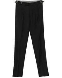 Tagliatore - Buckle-Detail Trousers - Lyst