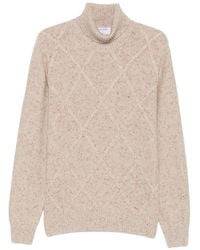 Gran Sasso - Diamond-Knit Roll-Neck Sweater - Lyst