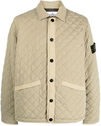 Stone Island - Quilted Press-stud Fastening Bomber Jacket - Lyst