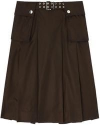 Ganni - Jupe Mi-Longue À Taille Ceinturée - Lyst