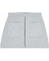 Ganni - Zip-Up Knit Skirt - Lyst