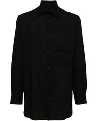 Yohji Yamamoto - Camisa con cuello italiano - Lyst