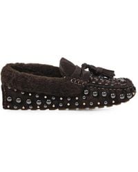 strategia shoes - Studded Tassel Loafers - Lyst