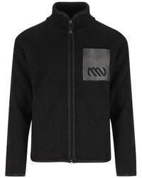 Massimo Osti Studio - Logo-Patch Ribbed-Knit Cardigan - Lyst