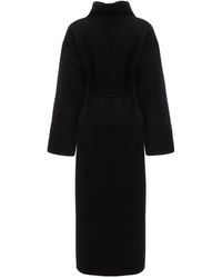 ANNAFOXY - Abrigo Noir Classique Con Cinturón - Lyst