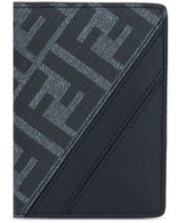 Fendi - Ff-logo Print Leather Wallet - Lyst