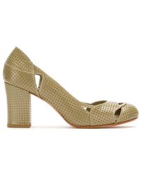 Sarah Chofakian - Bruxelas Perforated Leather Pumps - Lyst