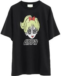 Aries - T-Shirt mit Logo-Print - Lyst