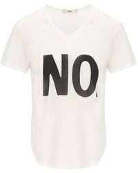Fendi - Ivory Jersey T-Shirt With Noi Print - Lyst