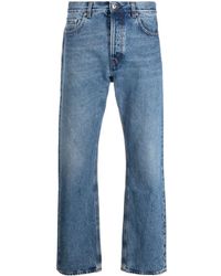 Séfr - Gerade Jeans mit Logo-Patch - Lyst