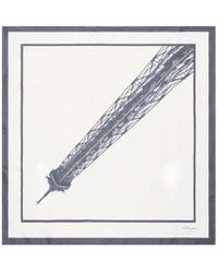 MATIERES FECALES - Sciarpa Con Stampa Torre Eiffel - Lyst