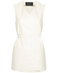 Fabiana Filippi - Wrap-Design Leather Vest - Lyst