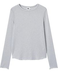 B+ AB - Raw-Edge Long-Sleeved T-Shirt - Lyst