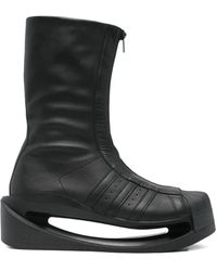 Y-3 - Zip-Front Platform Boots - Lyst