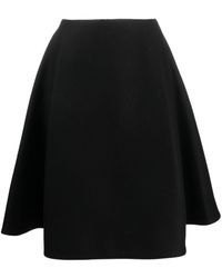 Khaite - High-waisted Pleat-detail Midi Skirt - Lyst