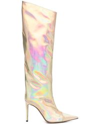 Alexandre Vauthier - Botas altas con motivo holográfico y tacón de 100 mm - Lyst
