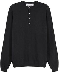 Amaranto - Henley-Neck Sweater - Lyst