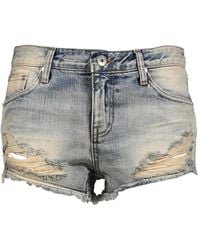 BOHEMSEO - Distressed Denim Shorts - Lyst