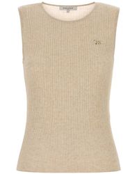 Maison Kitsuné - Ribbed-Knit Patch Top - Lyst